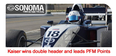 Dave House leads a pack of FCC racers through turn 2 at Infineon Raceway